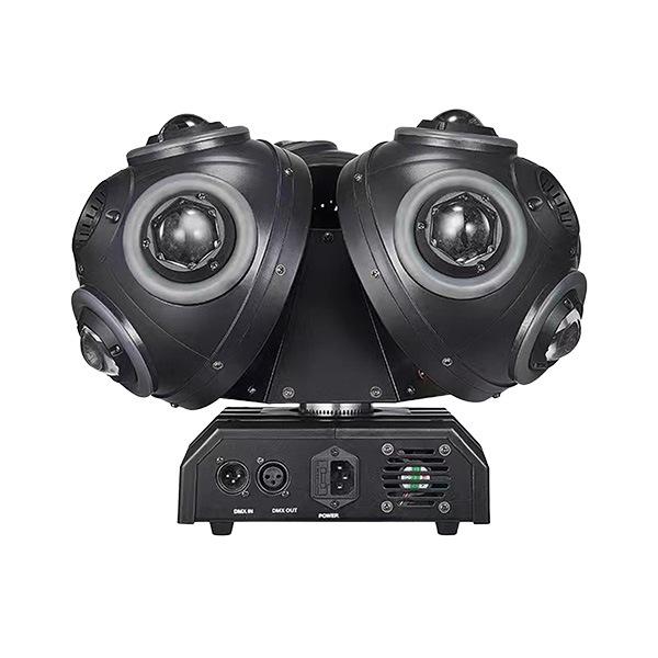 LED-E020 Üç Başlıklı LED Beam ve Halo'lu Lazer Sahne Işığı — görsel 1