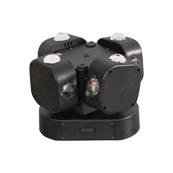 LED-E028 Dört Başlıklı LED Beam ve Halo'lu Lazer Sahne Işığı — görsel 1