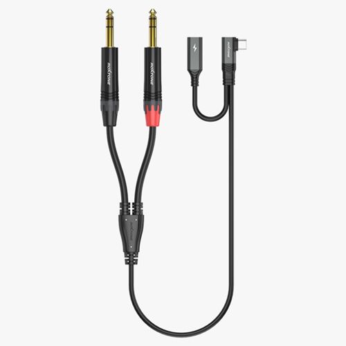 RA3B-TC2JS USB-C – 2x 6.35mm TRS Ses Adaptörü — görsel 1