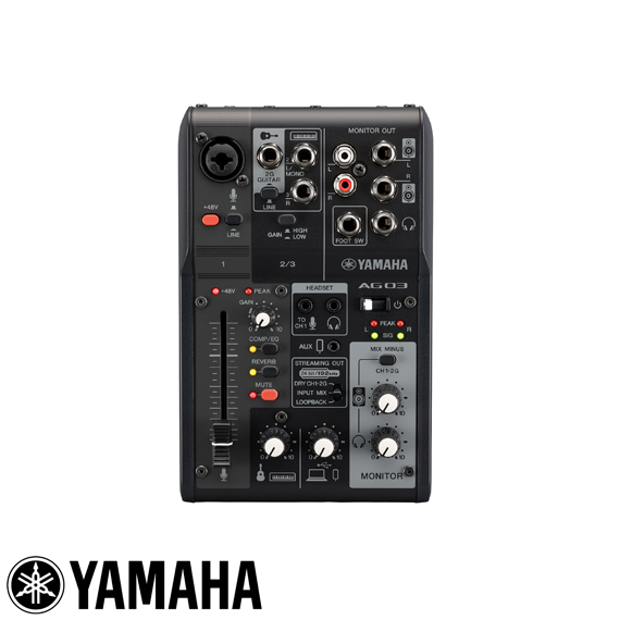 Yamaha AG03MK2 B 3 Kanal Anolog Canlı Yayın Mixeri — görsel 1