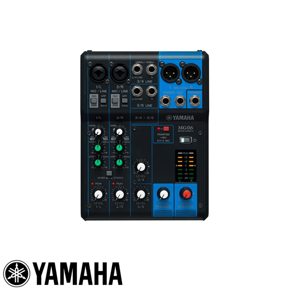 Yamaha MG06 6 Kanal Analog Mixer — görsel 1