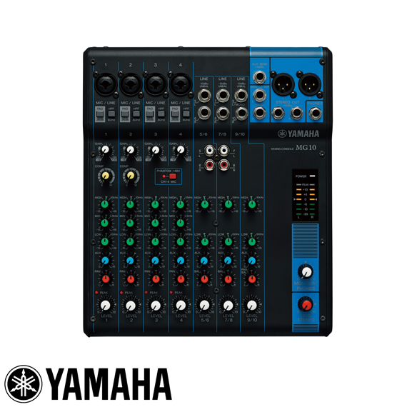 Yamaha MG10 10 Kanal Anolog Mixer — görsel 1