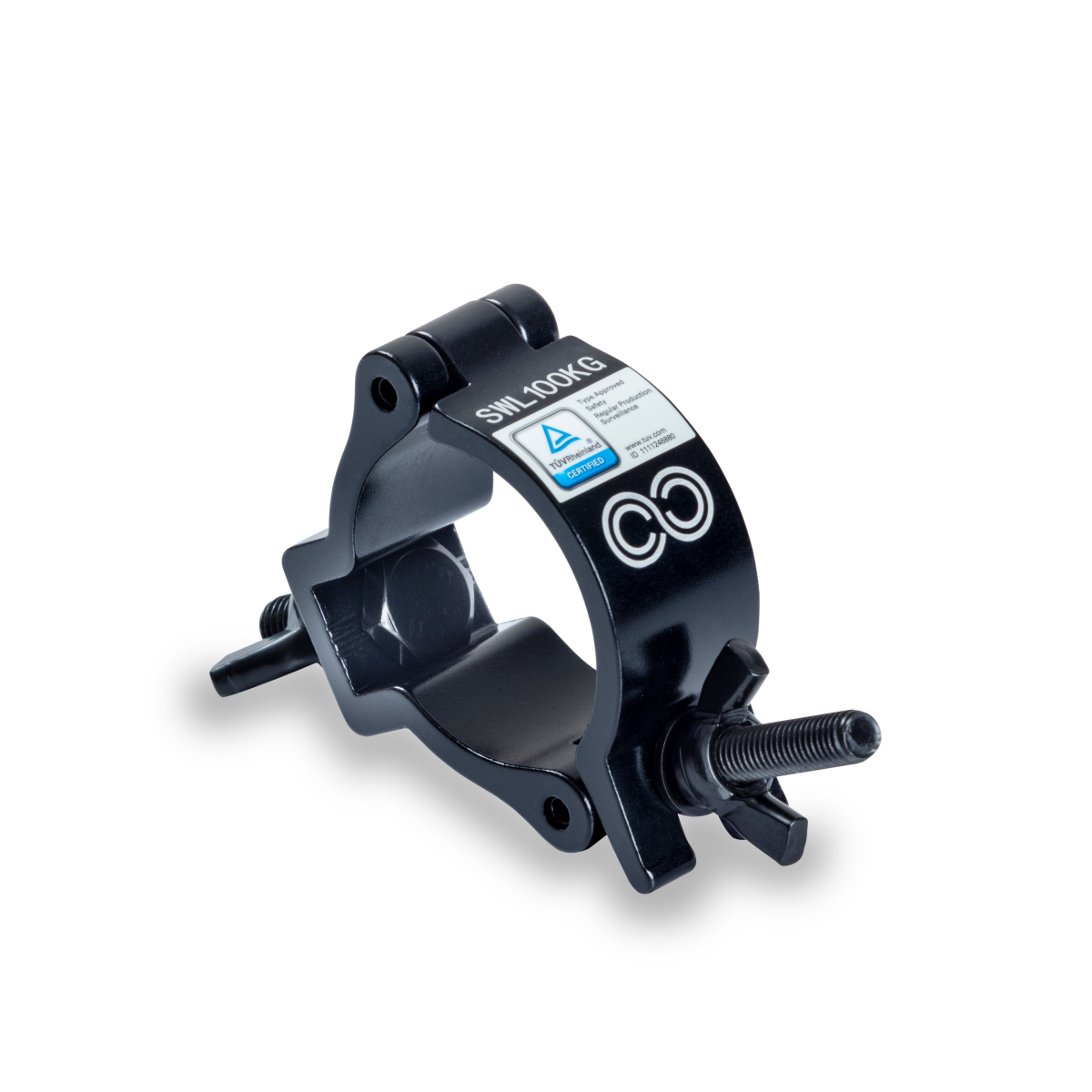 Centolight CLC-50100B 41–53 mm, 100 kg TÜV belgeli siyah truss kelepçesi — görsel 1