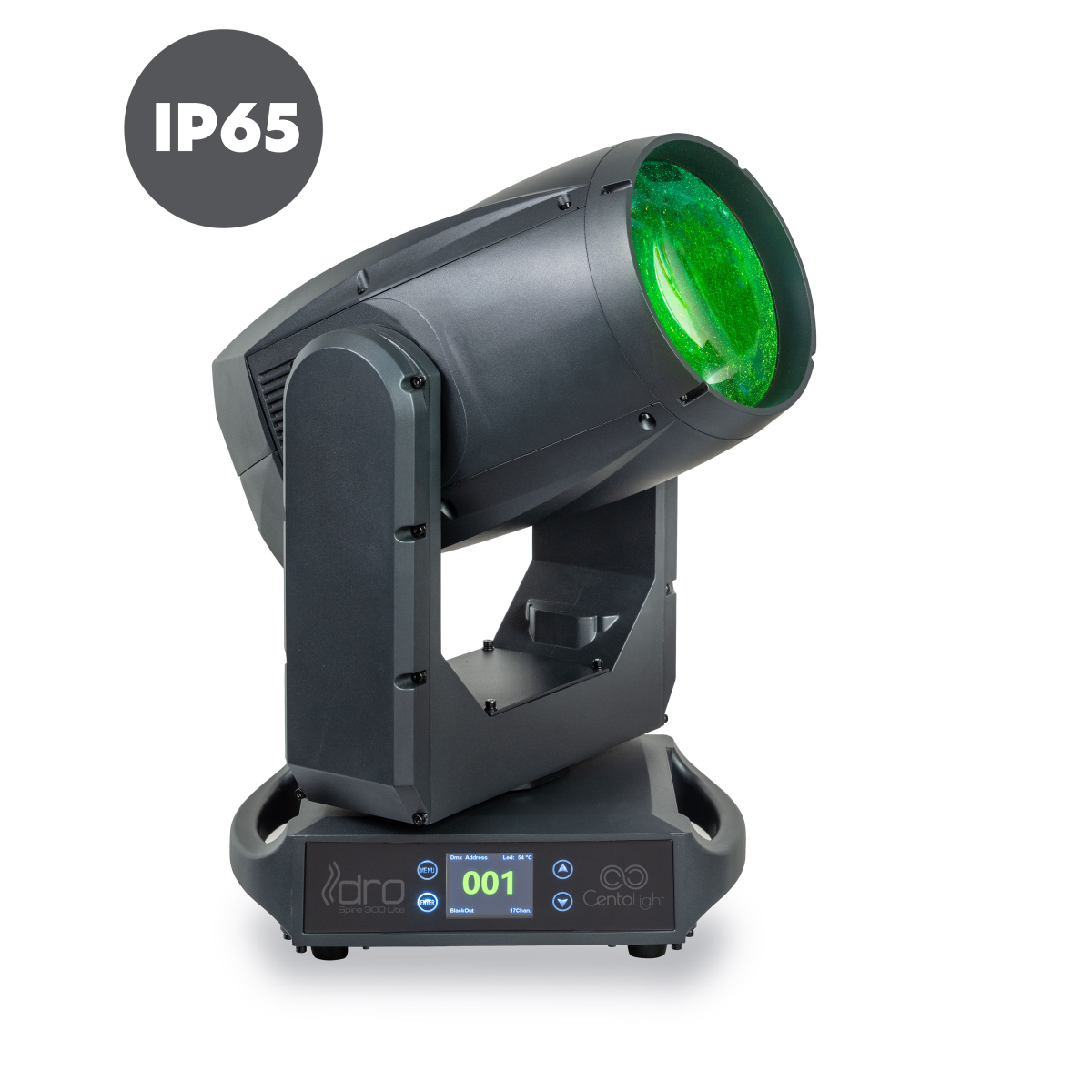 Centolight IDRO SPIRE 300 LITE SET Taşıma kasalı iki adet IP65 Beam moving head seti — görsel 1