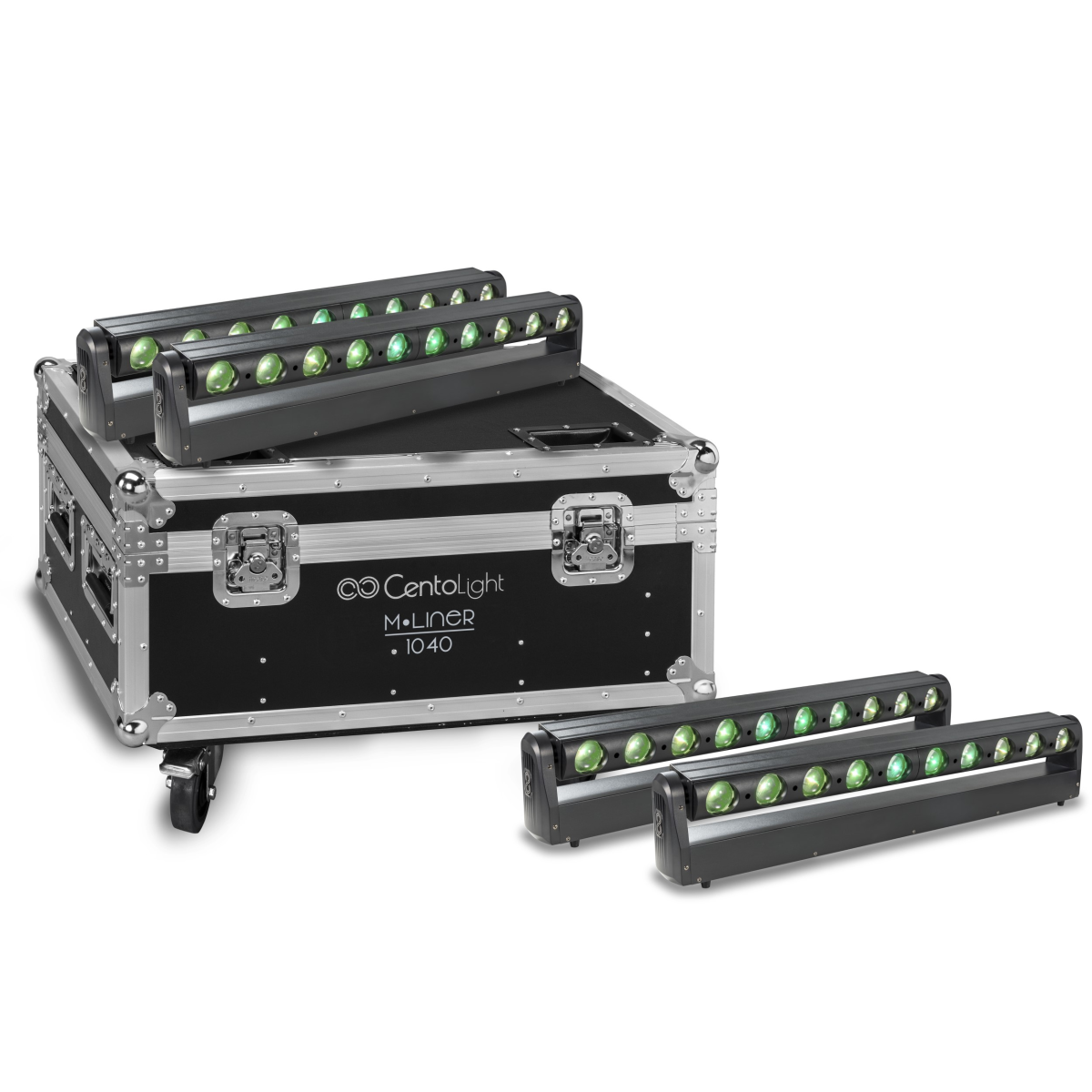 Centolight M-LINER 1040-SET Taşıma kasalı dört adet 10 × 40 W LED moving bar seti — görsel 1