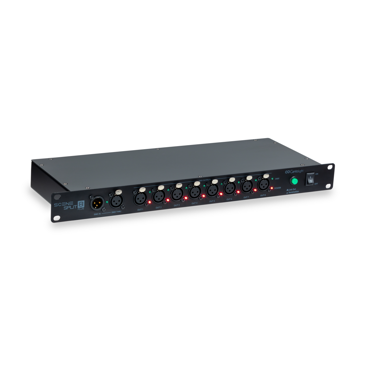 Centolight SCENESPLIT 8 PLUS Bir girişli, sekiz çıkışlı rack tipi DMX splitter — görsel 1