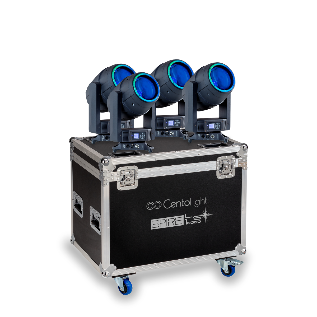 Centolight SPIRE LS10000-SET Taşıma kasalı dört adet lazer kaynaklı Beam moving head seti — görsel 1
