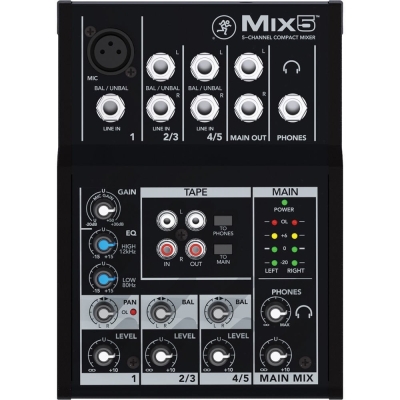 Mackie Mix5 5 Kanal Analog Deck Mikser — görsel 1