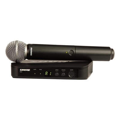 Shure BLX24E/SM58 Dijital Tek EL Telsiz Kablosuz Mikrofon — görsel 1