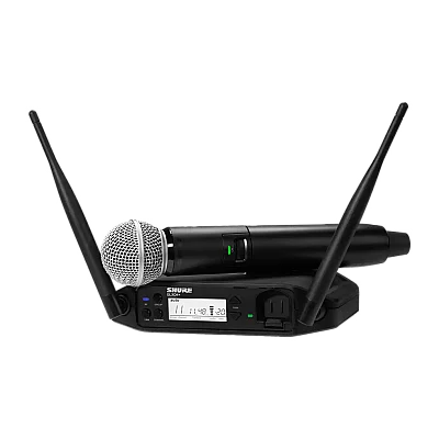 Shure GLXD24+/SM58 Çift Bantlı Dijital Kablosuz El Mikrofonu Sistemi — görsel 1