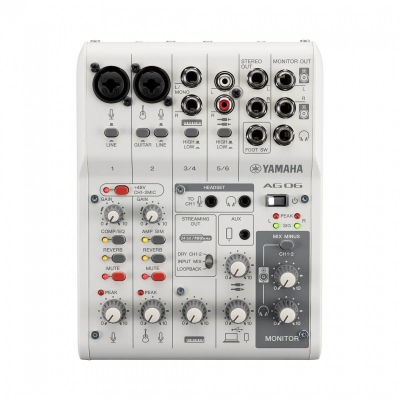 Yamaha AG06 MK2 6 Kanal Ses Kartlı Yayın Mikseri — görsel 1