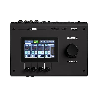 Yamaha URX44 6 Giriş 4 Çıkış Dokunmatik Ekran MicroSD USB Ses Kartı — görsel 1