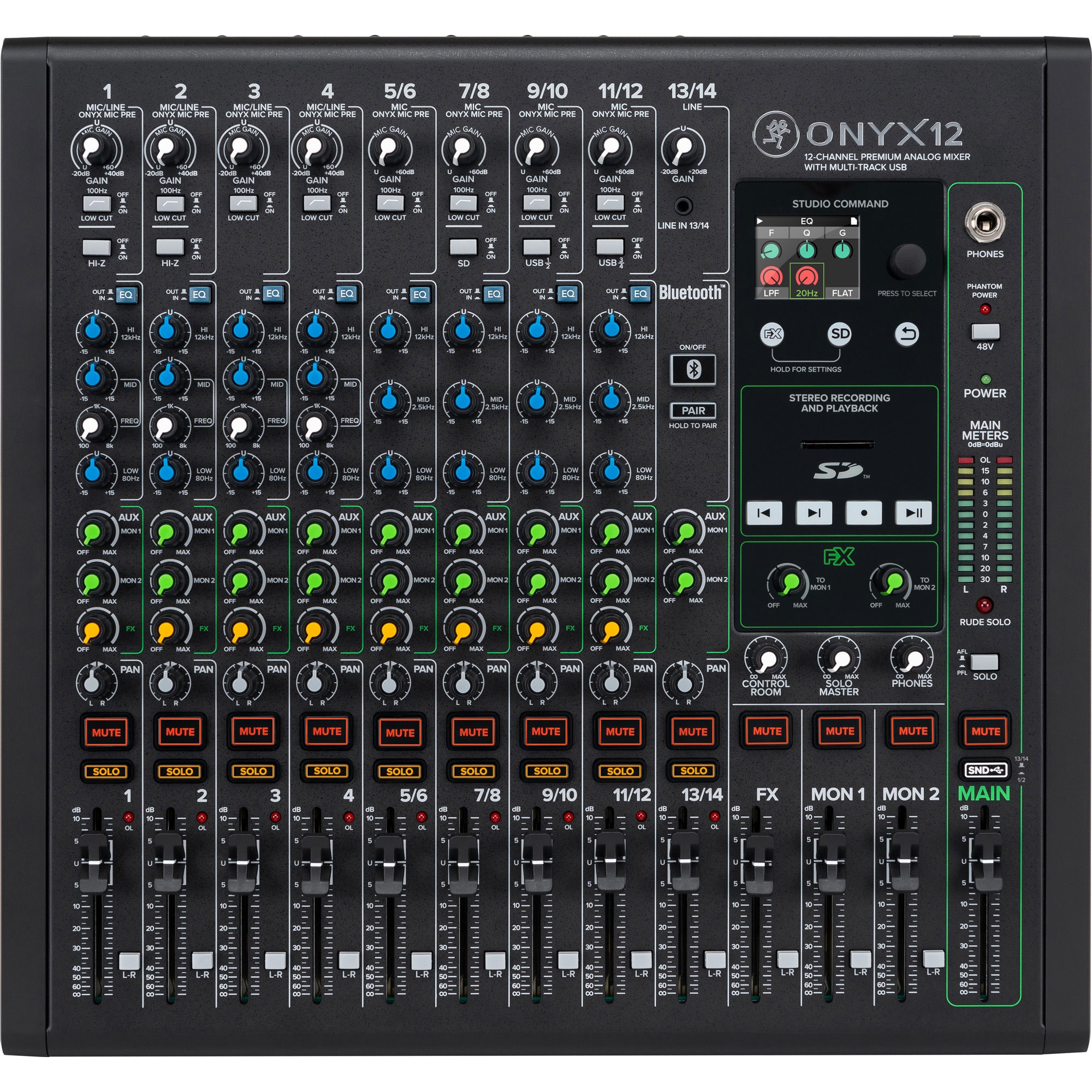 Onyx12 12-Kanal Analog Mikser (Multi-Track USB) — görsel 1