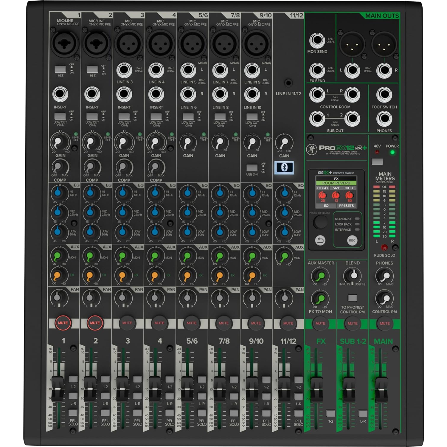 ProFX12v3+ 12-Kanal Mikser — görsel 1